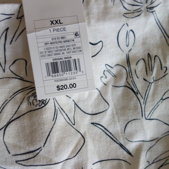 NWT A NEW DAY Off-White Black Outline Floral Print Summer Dress – XXL - Picture 7 of 10